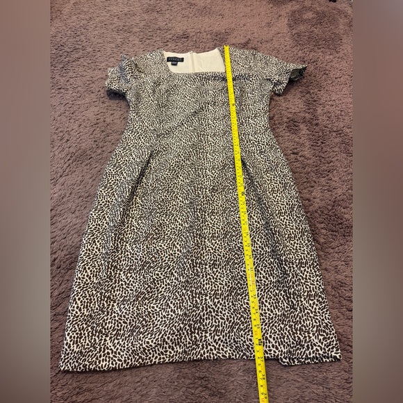 Spenser Jeremy 100% Silk Animal Print Sheath Dress Short Sleeve Size 6 - Picture 5 of 8